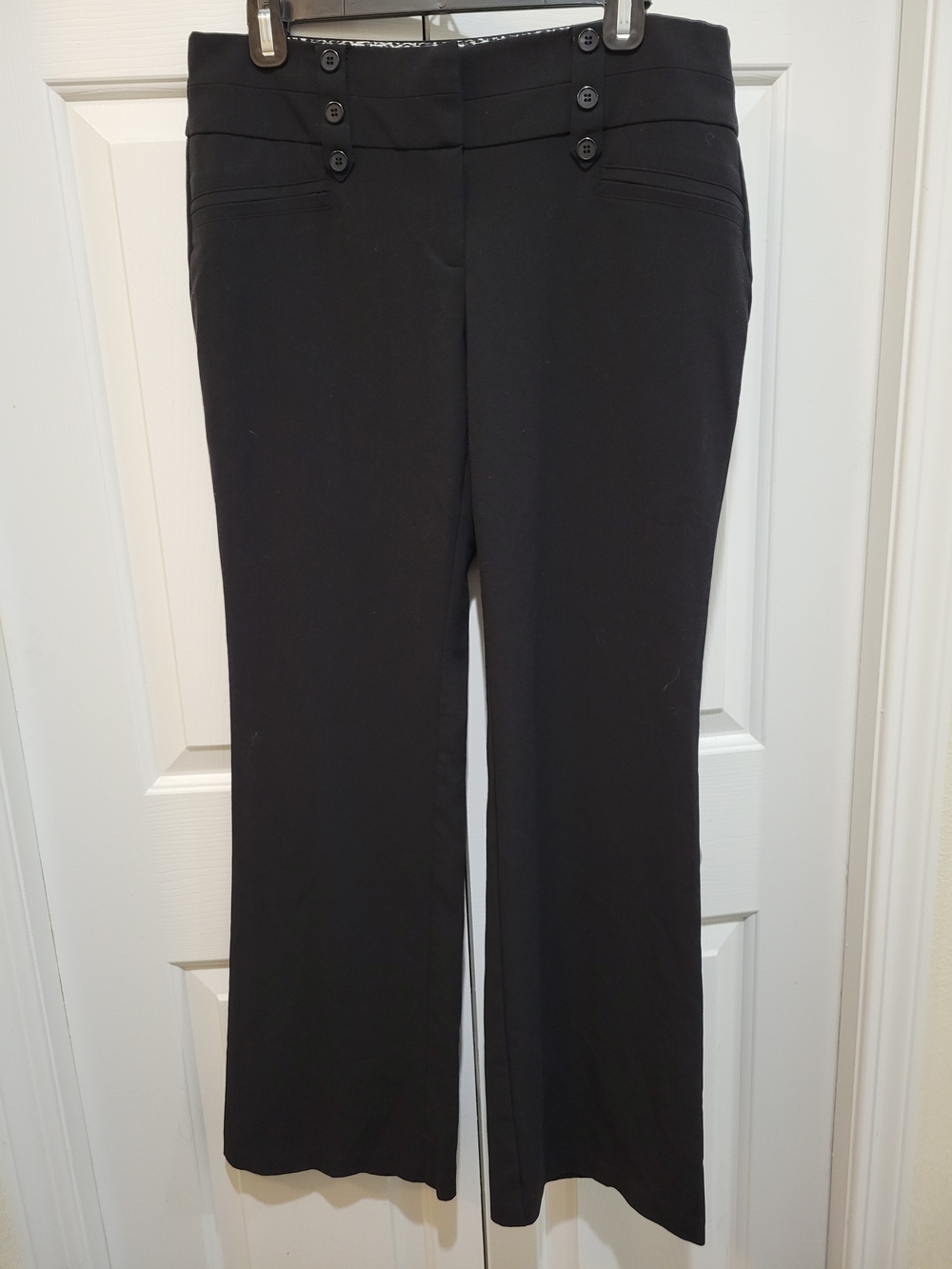 Joe Benbasset Black Boot-Cut Dress Pants